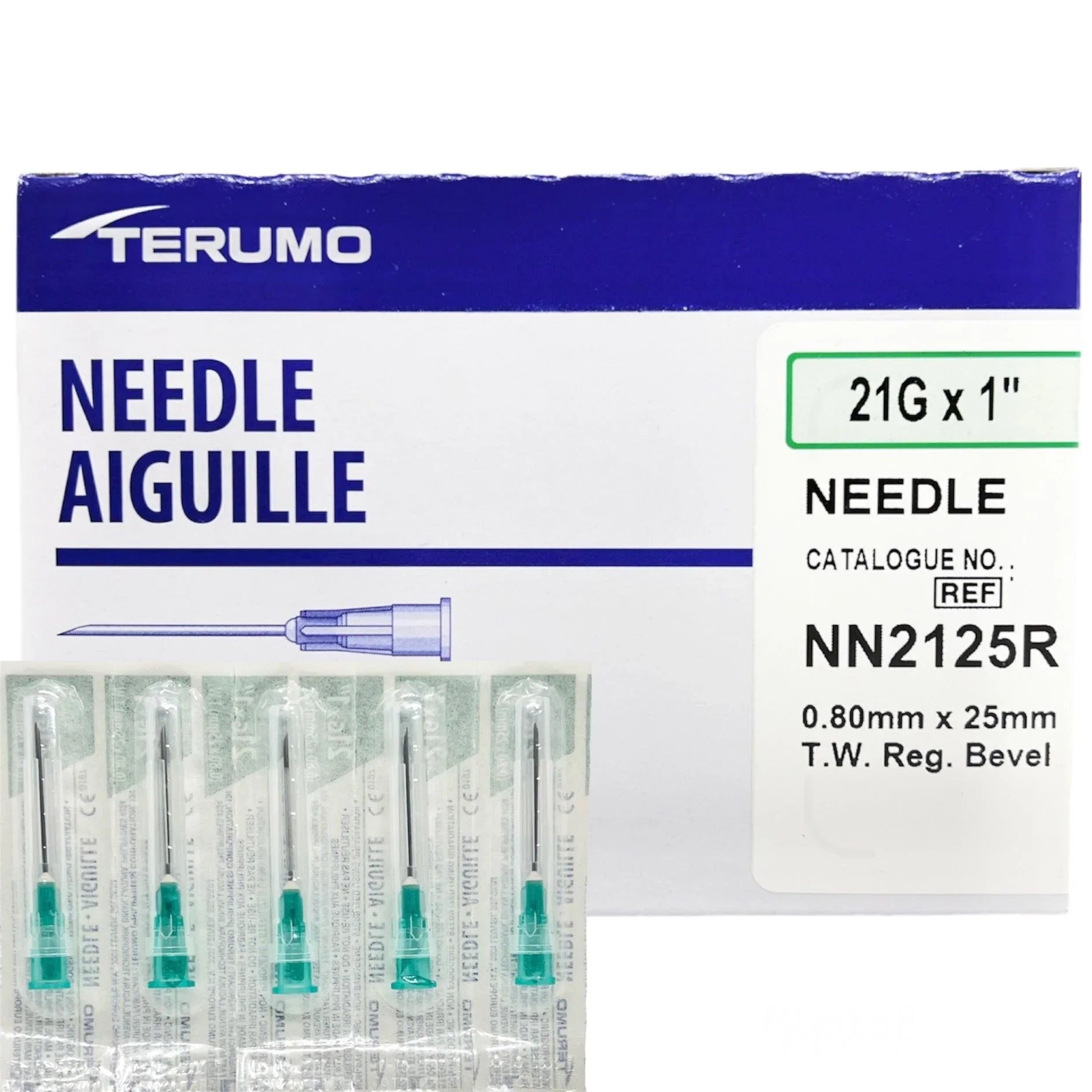 21 Gauge Hypodermic Needles: