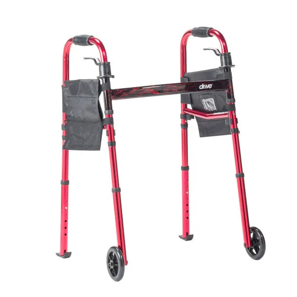 drive-deluxe-folding-travel-walker-with-5-wheels