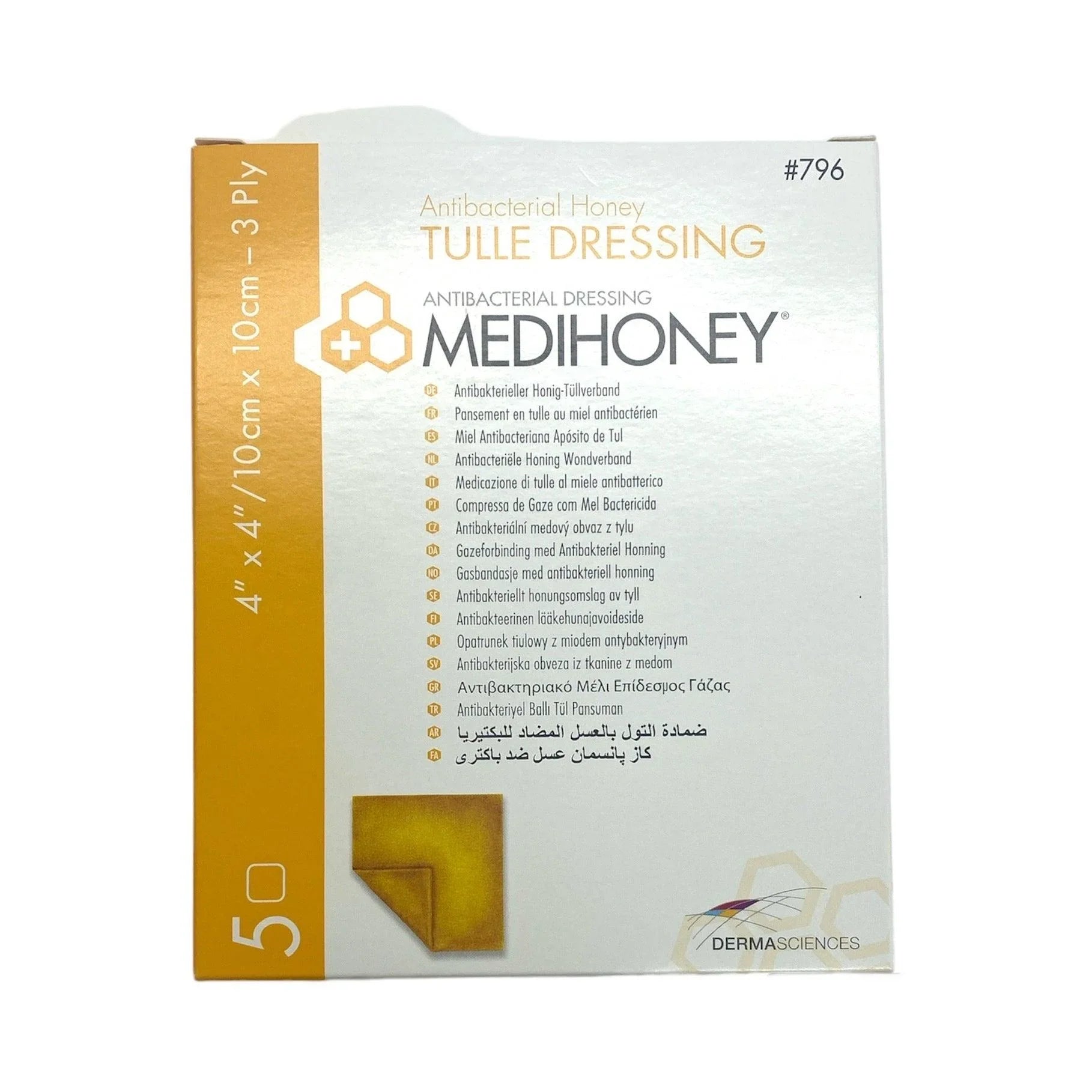 derma-sciences-medi-honey-antibacterial-honey-tulle-dressing-10cm-x-10cm-box-of-5