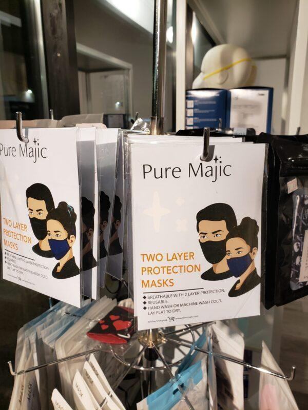 Tuck Pleated Black Cloth Mask - 100% Cotton